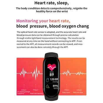 Naujas M6 Smart Watch Vyrų, Moterų Sporto Apyrankę Širdies ritmo Fitneso Tracking 