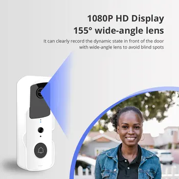 Zemismart Tuya WiFi Smart Vandeniui Vaizdo Doorbell 1080P PIR Saugumo kamerų Realiuoju Laiku Stebėti Smart Gyvenimo App Kontrolės