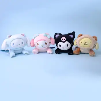 Sanrio Pliušinis Lėlės Žaislas Keychain Pakabukas Animacinių Filmų Kawaii Anime Mielas Japonijos Naują Stilių Kaita Katė Serijos Kuromi Melodija Cinnamoroll