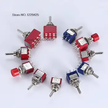 100VNT Miniatiūriniai Perjungti Jungiklį MTS-102 Mini Svirties Jungiklis 3 6 9 Pin MTS-103 MTS-202 MTS-203 MTS-103 MTS-302 MTS-303 MTS-304 2