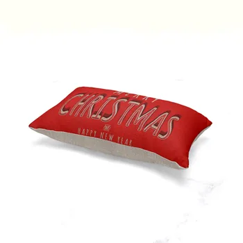 Žalia Raudona Linksmų Kalėdų Abstraktus Teksto Raidės Naujus pagalvių Užvalkalai Stačiakampio 30x50 Mesti Pagalvės užvalkalą Elegantiška Sofa Sėdynės Apdaila