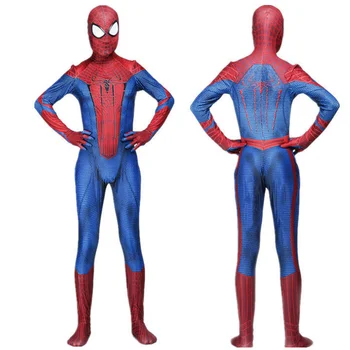 Nuimamas Kaukė Amazing Spiderman Cosplay Kostiumų Spandex Voras Zentai Kostiumai Helovinas Šalis Bodysuit Jumpsuit Suaugusiųjų/Vaikas