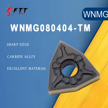 10VNT WNMG080404 TM SF4225 Aukštos Kokybės Karbido Įdėklai Išorės Tekinimo Įrankis, CNC Staklės, Įrankiai, Metalo Ašmenys 0