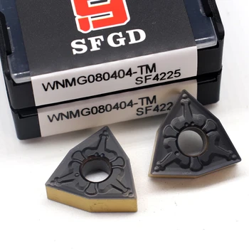 10VNT WNMG080404 TM SF4225 Aukštos Kokybės Karbido Įdėklai Išorės Tekinimo Įrankis, CNC Staklės, Įrankiai, Metalo Ašmenys 2