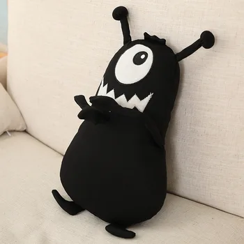 Juokinga, Juoda Bakterijų Vedlys Pliušiniai Žaislai Įdaryti vaikų Pagalvė Minkšta Cute Halloween Kambario Dekoro Lėlė Fantazija Animacinių filmų Kūrybos Žaislai