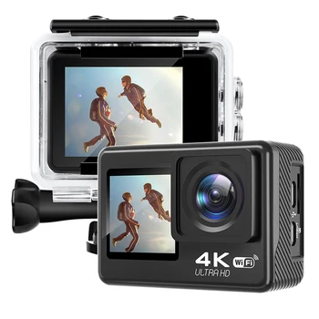 4K 30 FPS WIFI Veiksmų Povandeninį Fotoaparatą Vandeniui Vaizdo Įrašymo Dviračių Lauko Sporto Cam su 2.0 colių Ekranas