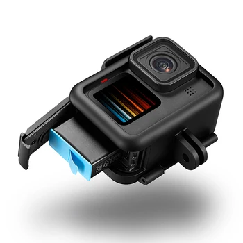 Už GoPro Hero 9 Black Veiksmo Kamera Standartinis Rėmas+ Pusėje Padengti Dangtis Lengvai Nuimamas Įkrovimo Padengti Uosto 3