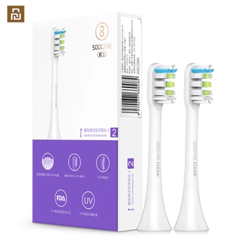 Originalus 2VNT SOOCAS Pakeisti dantų šepetėlį Galvos SOOCAS / SOOCARE X3 Mi Home APP Kontrolės Bluetooth Teethbrush 1
