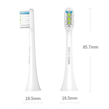 Originalus 2VNT SOOCAS Pakeisti dantų šepetėlį Galvos SOOCAS / SOOCARE X3 Mi Home APP Kontrolės Bluetooth Teethbrush 2