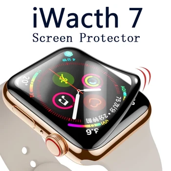 Screen protector for apple žiūrėti 7 45MM 41MM 38MM 40MM 44MM 42MM vandeniui minkštas filmas Ne Grūdintas stiklas iwatch 7/6/5/4/3 SE