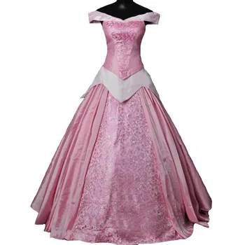 Pagal užsakymą pagamintus Aukščiausios Kokybės Princesė Aurora Cosplay Kostiumų Suaugusiems moterys Šalis Kostiumas Suknelė 0