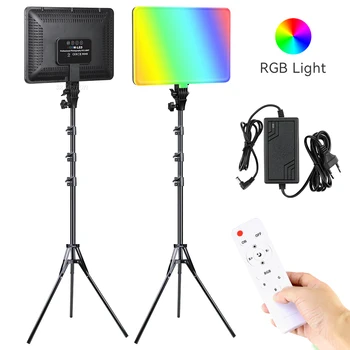14 Colių RGB Fotografijos 3200K Šviesos-6500K LED Lempos Selfie su 2M Stovėti RGB 26 Spalvas, Vaizdo, Šviesos, Vaizdo Fotografavimo 3