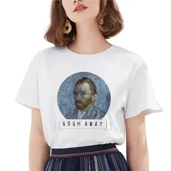 2021 Karštą Vasaros Pardavimas Naujų Van Gogh Print T Shirt Harajuku T-shirt Abstrakčiai Naftos Meno Grafinis korėjos Stiliaus Hipster marškinėliai