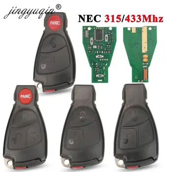 Jingyuqin 315/433Mhz skaičius 2/3 Mygtukai NEC Nuotolinio Rakto Pakabuku Mercedes Benz B C E S ML CLK, CL 3B 3BT Complte Valdymo Mygtuką 1996-2006 3